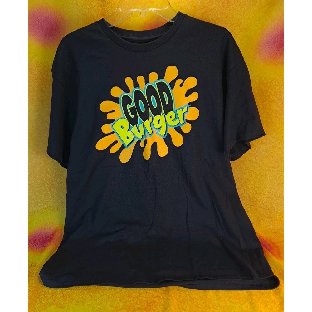 New Viacom Nickelodeon Good Burger T-Shirt Men's Black‎ Logo Tee Size Large